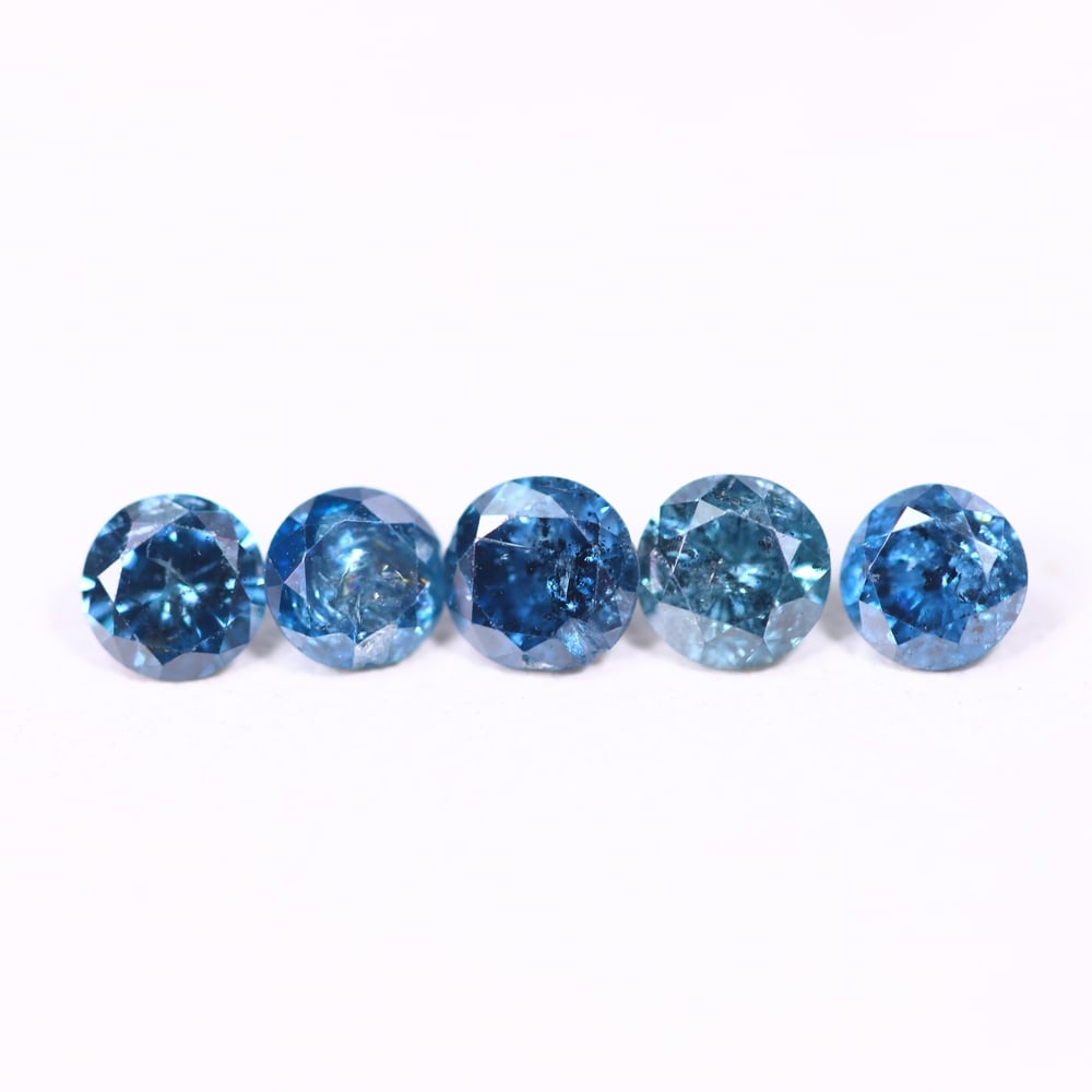 0.45ct 5pcs Blue Round Diamond 2.8mm - Natural Diamond, Loose Diamond, 604DD: Ksmith Heritage Auctioneers Subject: Natural Diamond Origin: Africa Treatment: HPHT