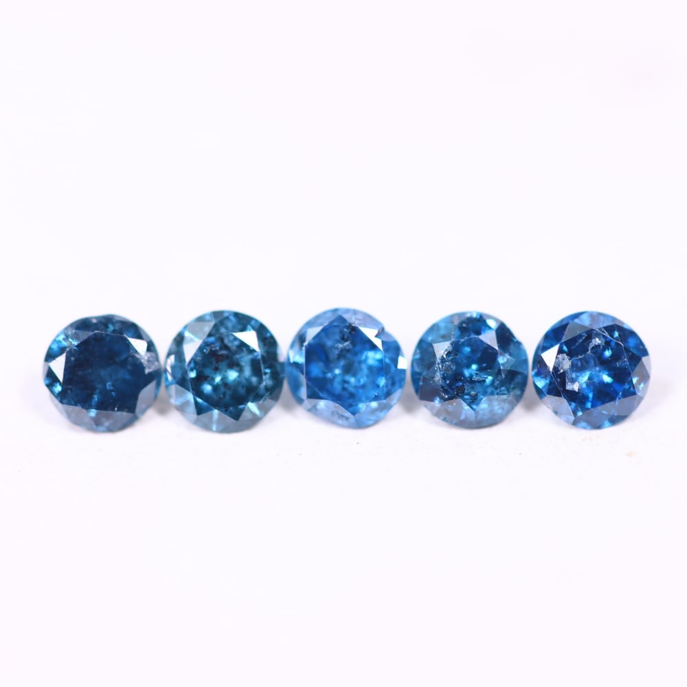 0.45ct 5pcs Blue Round Diamond 2.8mm - Natural Diamond, Loose Diamond, 582DD: Ksmith Heritage Auctioneers Subject: Natural Diamond Origin: Africa Treatment: HPHT