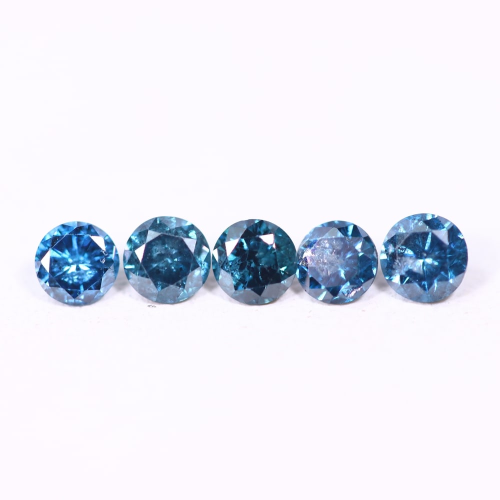 0.45ct 5pcs Blue Round Diamond 2.8mm - Natural Diamond, Loose Diamond, 366DD: Ksmith Heritage Auctioneers Subject: Natural Diamond Origin: Africa Treatment: HPHT