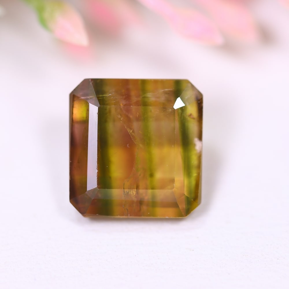 4.71cts Natural Watermelon Tourmaline - Bi-Colour Faceted Cut , 912E: Ksmith Heritage Auctioneers Subject: Natural Tourmaline Origin: Africa Carat Weight: 4.71cts Dimension: 9.8x9.5x5.5 mm Type: Faceted, Polished