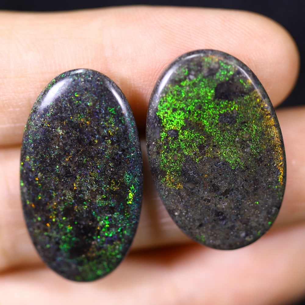 *20.94Ct Matrix Andamooka Opal Set - Australian Opal, 527B: Ksmith Heritage Auctioneers Subject: Natural Andamooka Opal Origin: Australia Carat Weight: 20.94Ct Dimension: 27.4x15.4x3.4 mm Treatment: Sugar Treated Type: Cabochon, Polishe