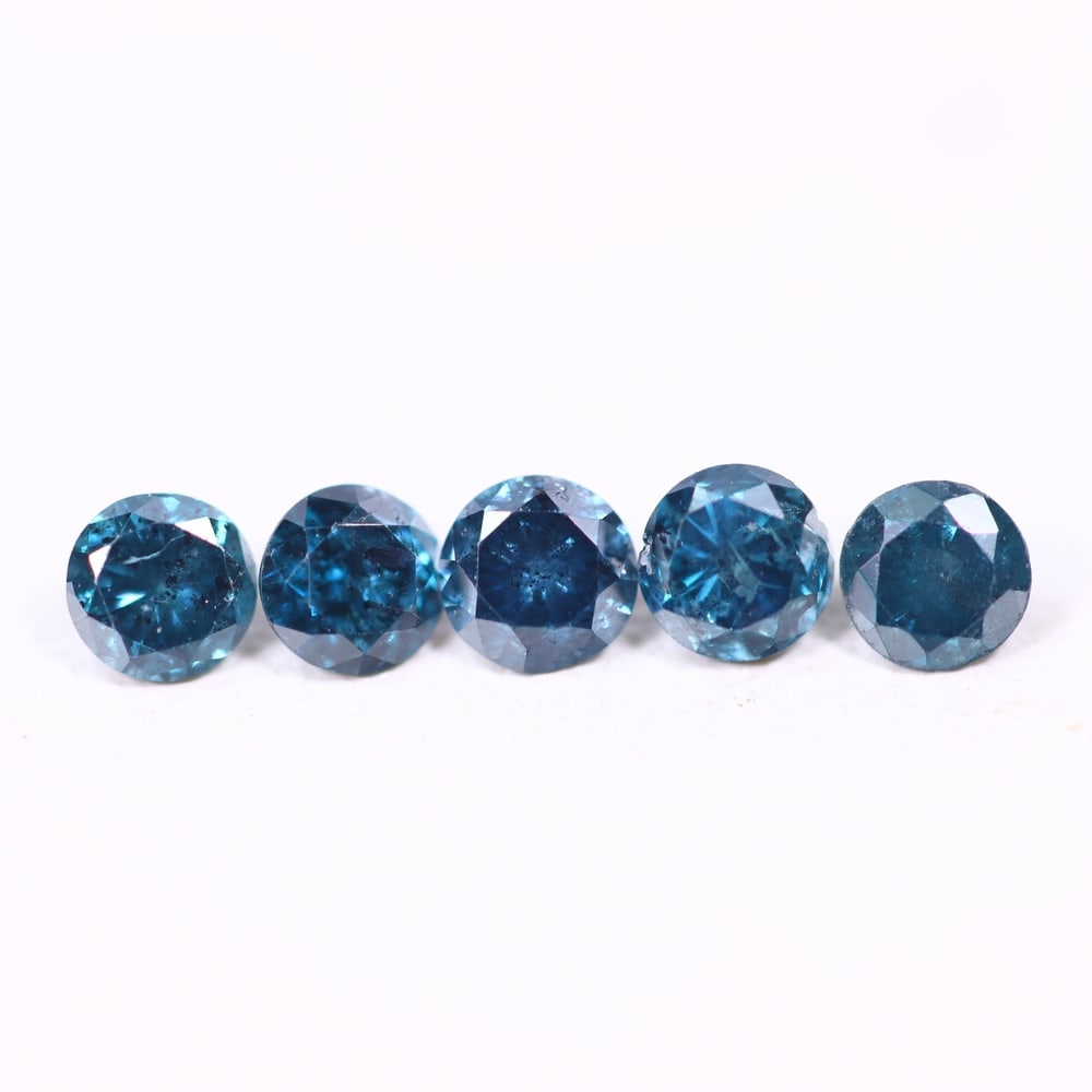 0.45ct 5pcs Blue Round Diamond 2.8mm - Natural Diamond, Loose Diamond, 668DD: Ksmith Heritage Auctioneers Subject: Natural Diamond Origin: Africa Treatment: HPHT