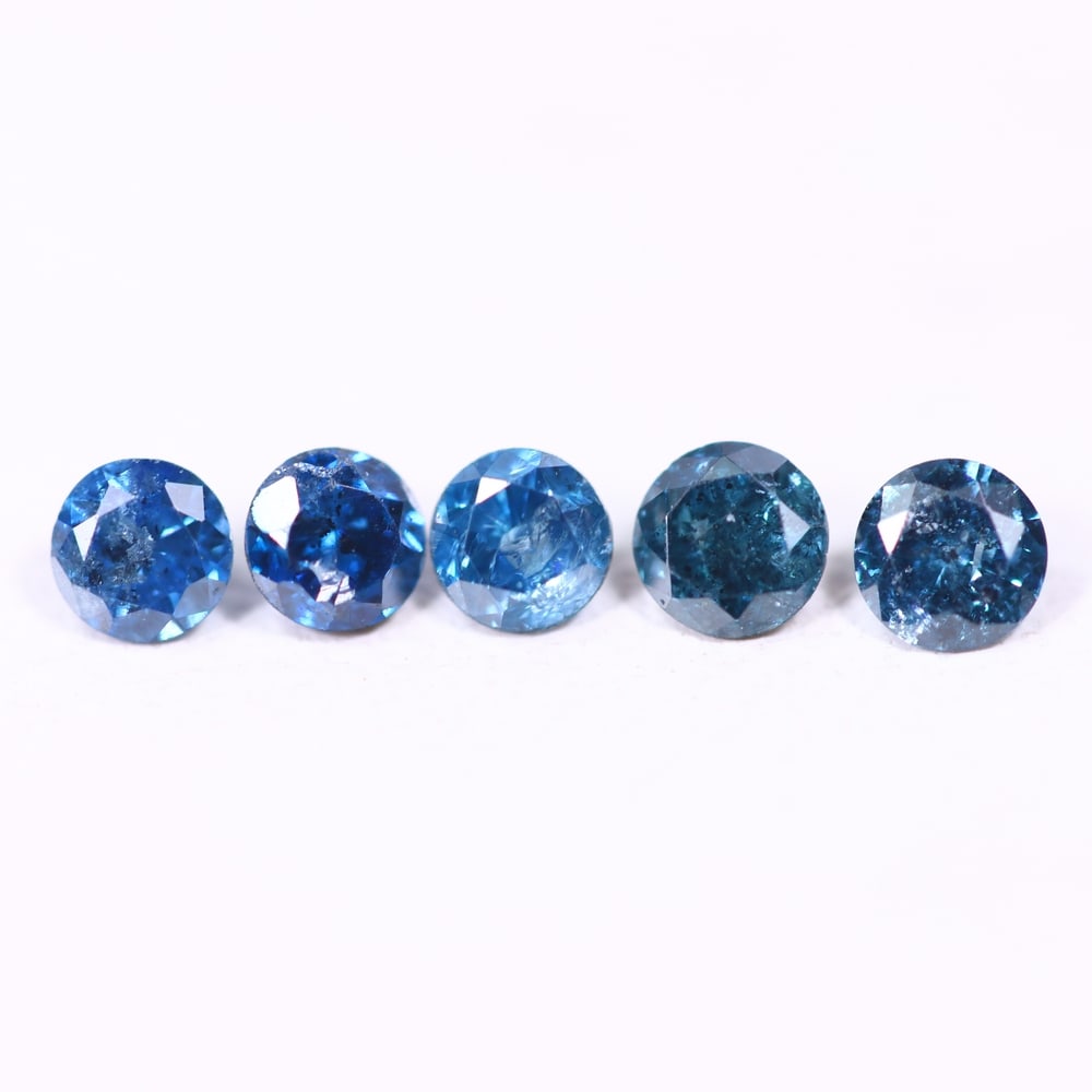0.45ct 5pcs Blue Round Diamond 2.8mm - Natural Diamond, Loose Diamond, 569DD: Ksmith Heritage Auctioneers Subject: Natural Diamond Origin: Africa Treatment: HPHT