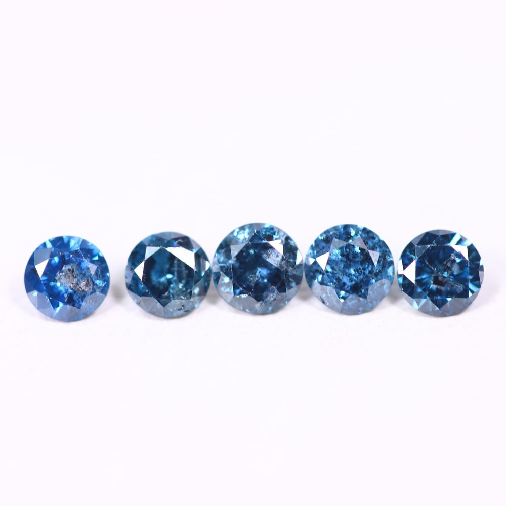 0.45ct 5pcs Blue Round Diamond 2.8mm - Natural Diamond, Loose Diamond, 660DD: Ksmith Heritage Auctioneers Subject: Natural Diamond Origin: Africa Treatment: HPHT