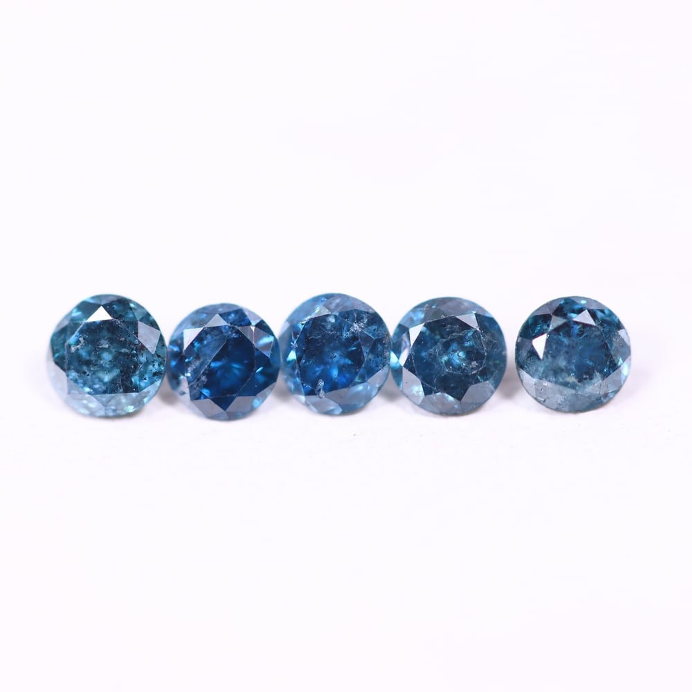 0.45ct 5pcs Blue Round Diamond 2.8mm - Natural Diamond, Loose Diamond, 487DD: Ksmith Heritage Auctioneers Subject: Natural Diamond Origin: Africa Treatment: HPHT