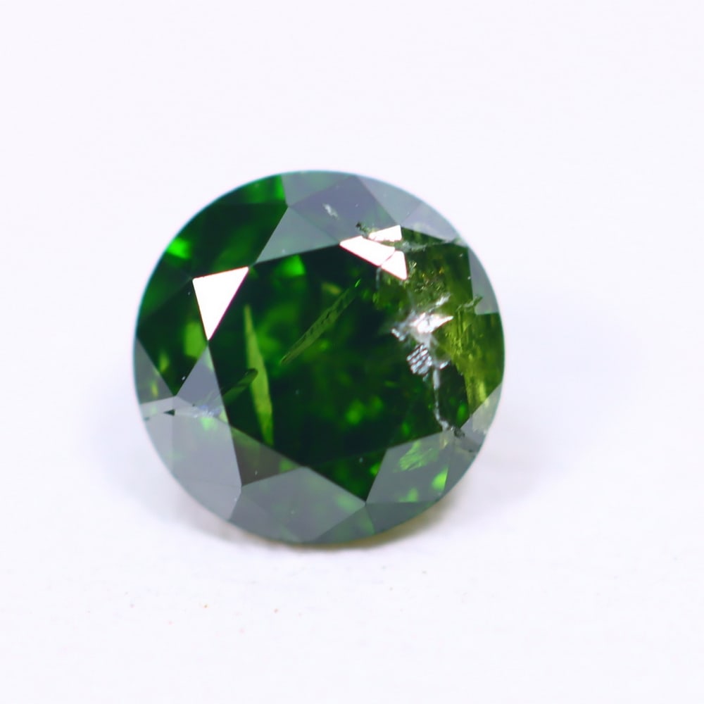 0.43ct Green Diamond 4.8mm - Natural Diamond, Loose Diamond, 857D: Ksmith Heritage Auctioneers Subject: Natural Diamond Origin: Africa Treatment: HPHT