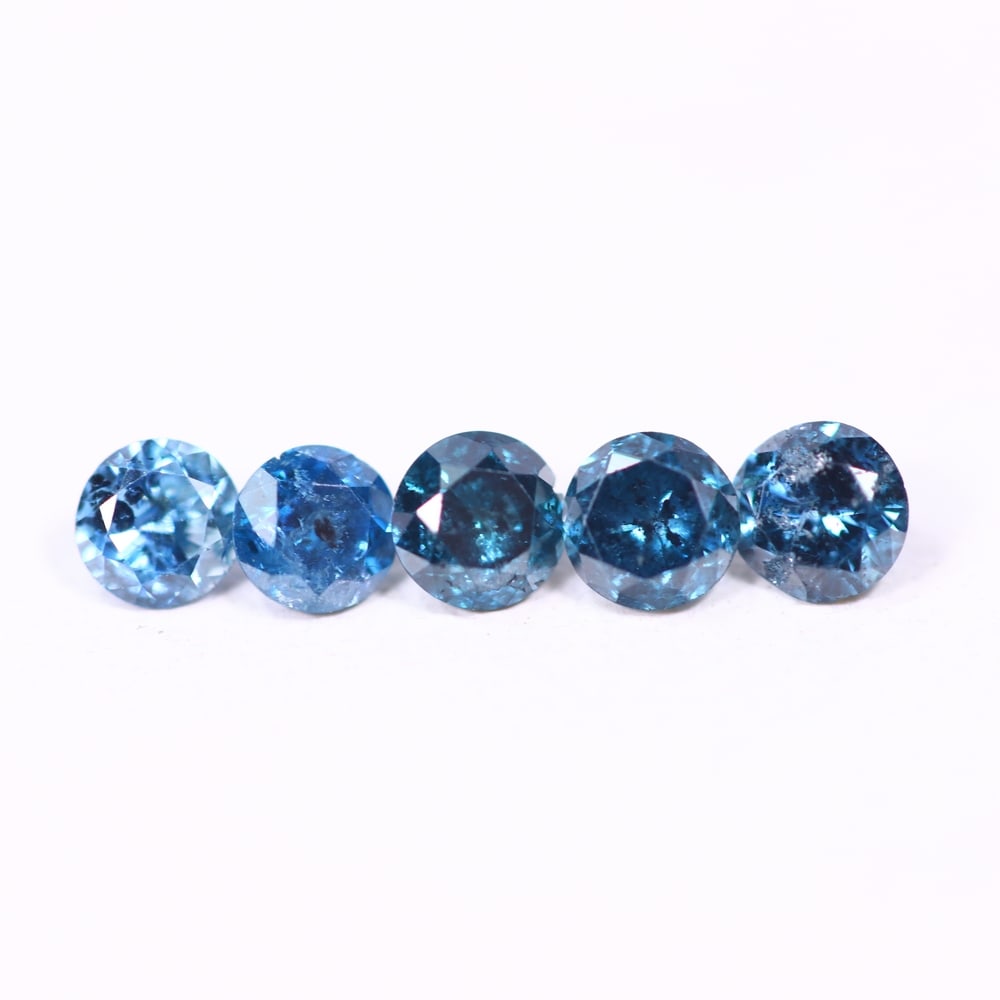 0.45ct 5pcs Blue Round Diamond 2.8mm - Natural Diamond, Loose Diamond, 412DD: Ksmith Heritage Auctioneers Subject: Natural Diamond Origin: Africa Treatment: HPHT