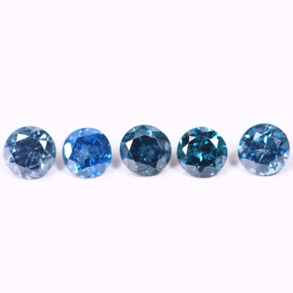 0.45ct 5pcs Blue Round Diamond 2.8mm - Natural Diamond, Loose Diamond, 598DD: Ksmith Heritage Auctioneers Subject: Natural Diamond Origin: Africa Treatment: HPHT