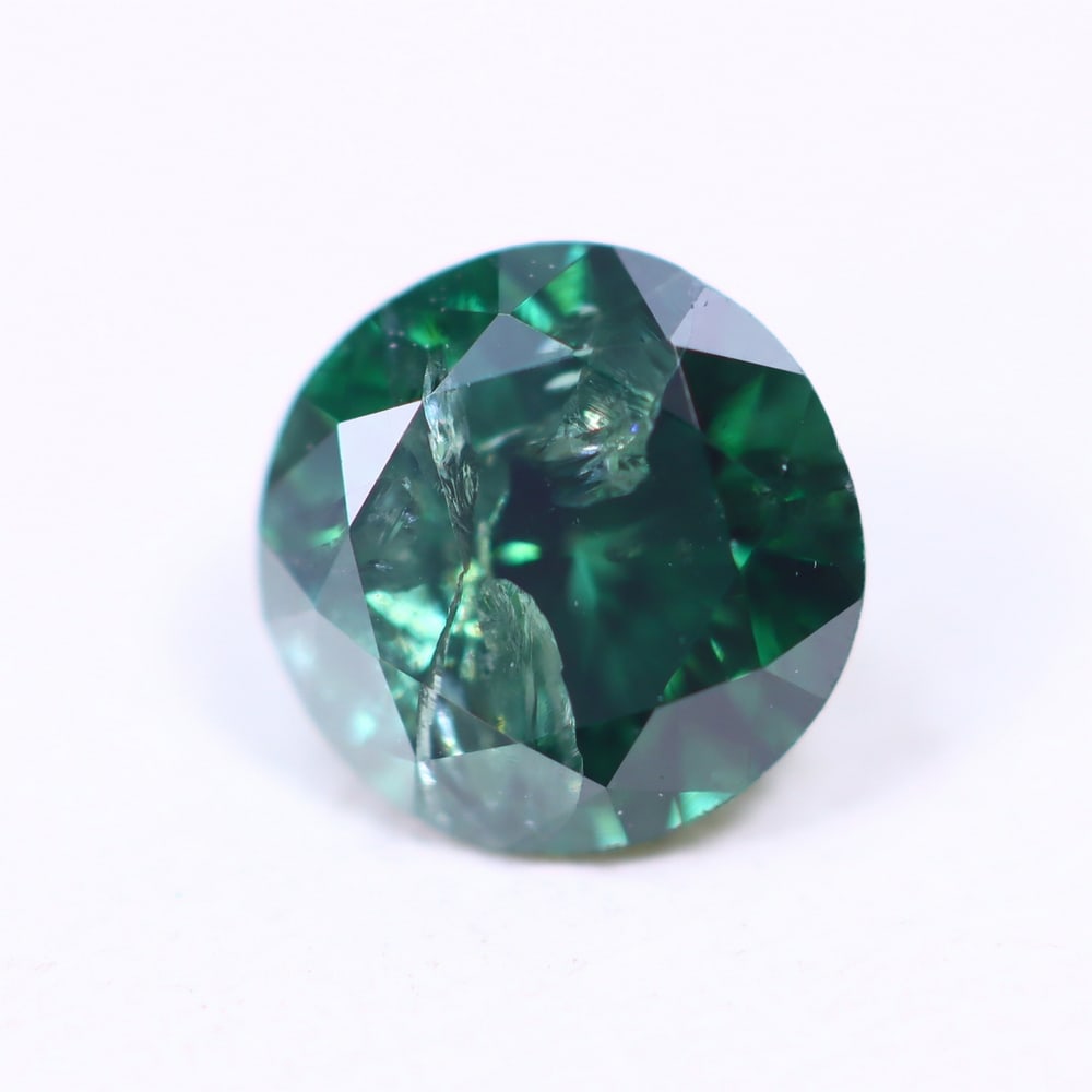 0.51ct Green Diamond 5.0mm - Natural Diamond, Loose Diamond, 1100D: Ksmith Heritage Auctioneers Subject: Natural Diamond Origin: Africa Treatment: HPHT