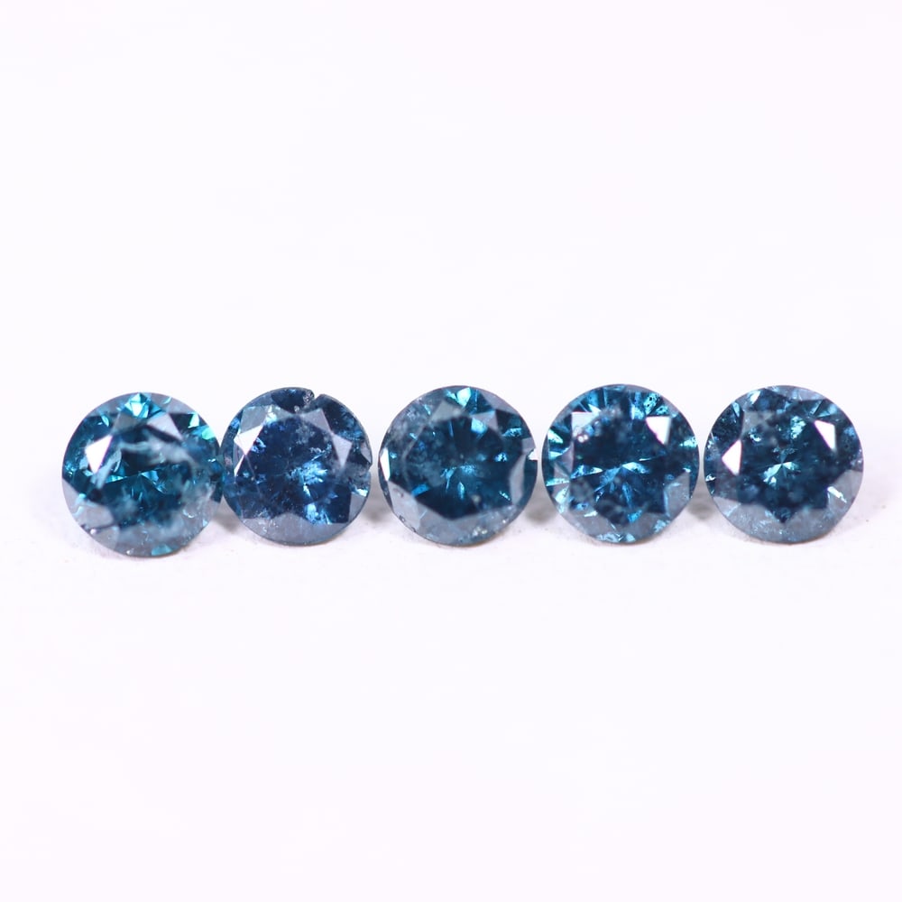 0.45ct 5pcs Blue Round Diamond 2.8mm - Natural Diamond, Loose Diamond, 535DD: Ksmith Heritage Auctioneers Subject: Natural Diamond Origin: Africa Treatment: HPHT