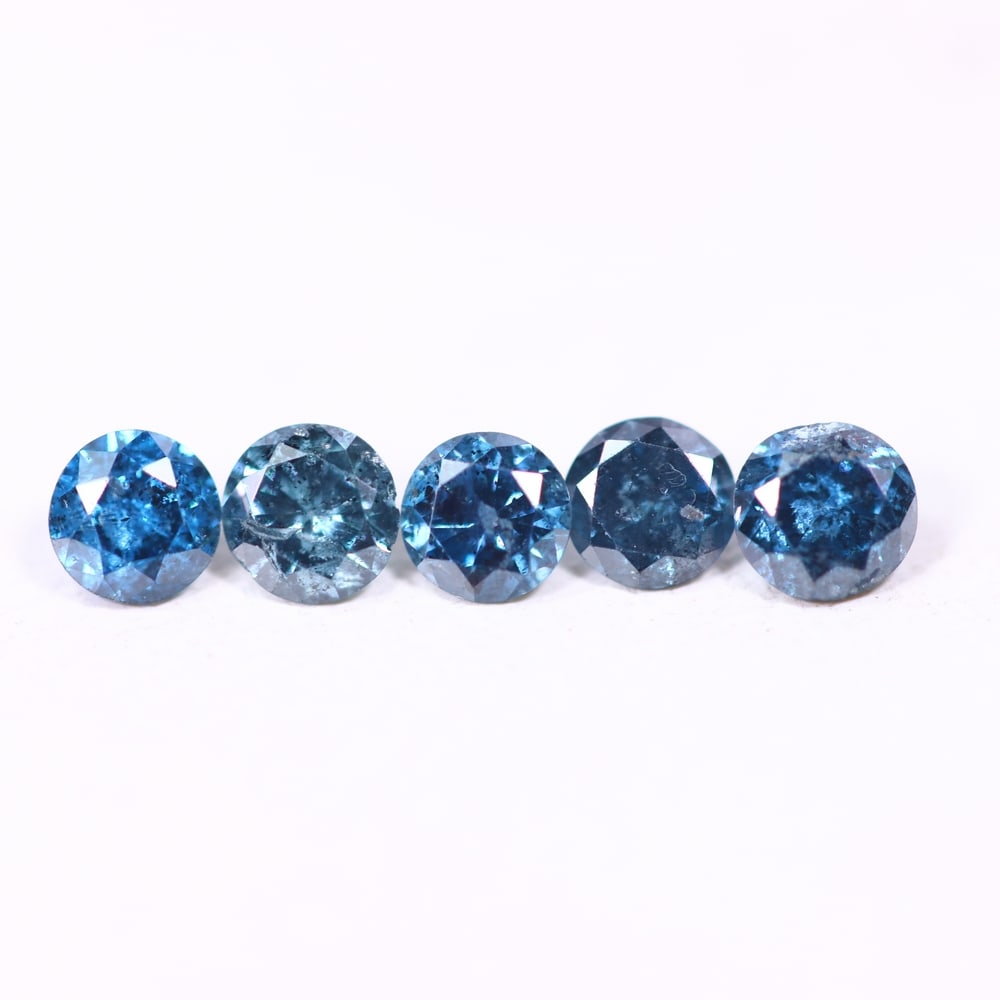0.45ct 5pcs Blue Round Diamond 2.8mm - Natural Diamond, Loose Diamond, 625DD: Ksmith Heritage Auctioneers Subject: Natural Diamond Origin: Africa Treatment: HPHT