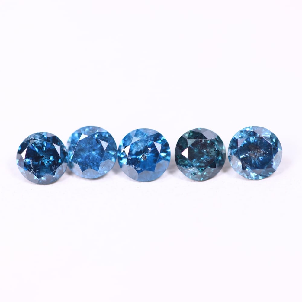 0.45ct 5pcs Blue Round Diamond 2.8mm - Natural Diamond, Loose Diamond, 476DD: Ksmith Heritage Auctioneers Subject: Natural Diamond Origin: Africa Treatment: HPHT