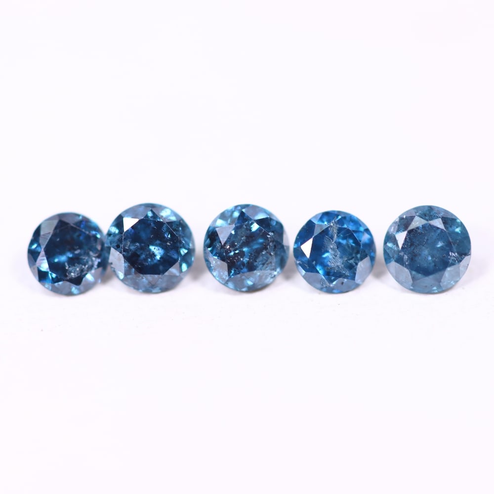 0.45ct 5pcs Blue Round Diamond 2.8mm - Natural Diamond, Loose Diamond, 439DD: Ksmith Heritage Auctioneers Subject: Natural Diamond Origin: Africa Treatment: HPHT