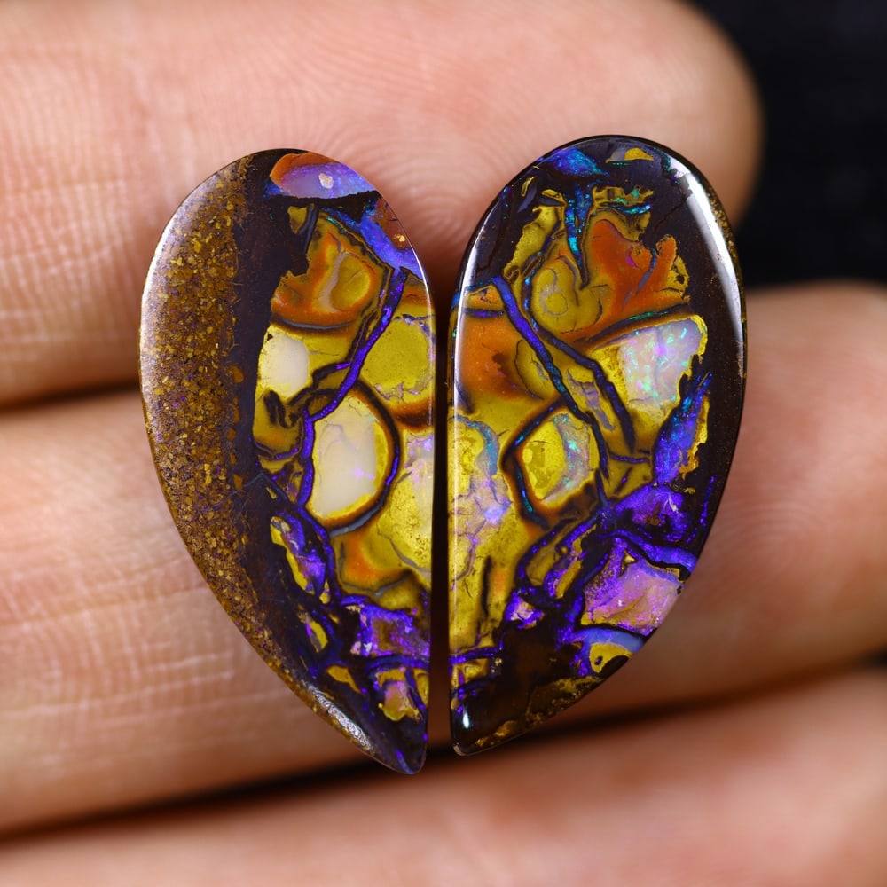 14.58Ct Koroit Boulder Opal Pair - Australian Opal , 24E (1 of 4)