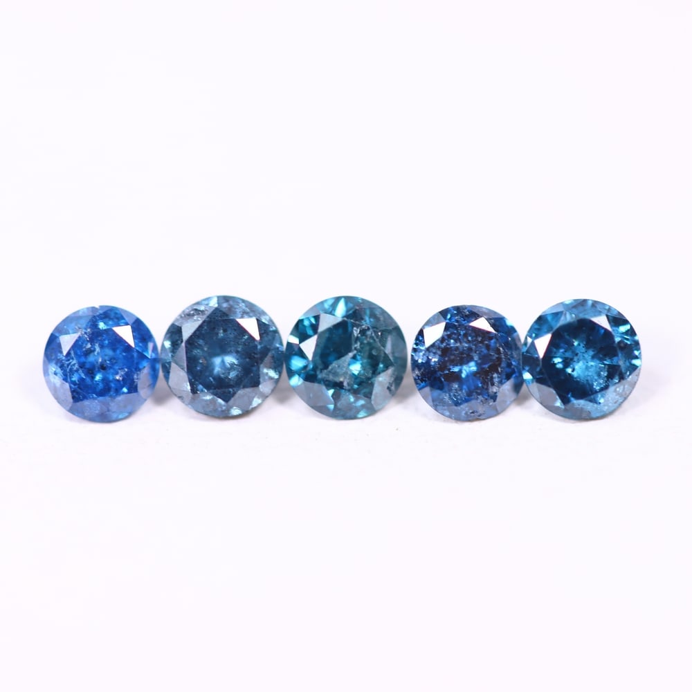0.45ct 5pcs Blue Round Diamond 2.8mm - Natural Diamond, Loose Diamond, 422DD: Ksmith Heritage Auctioneers Subject: Natural Diamond Origin: Africa Treatment: HPHT