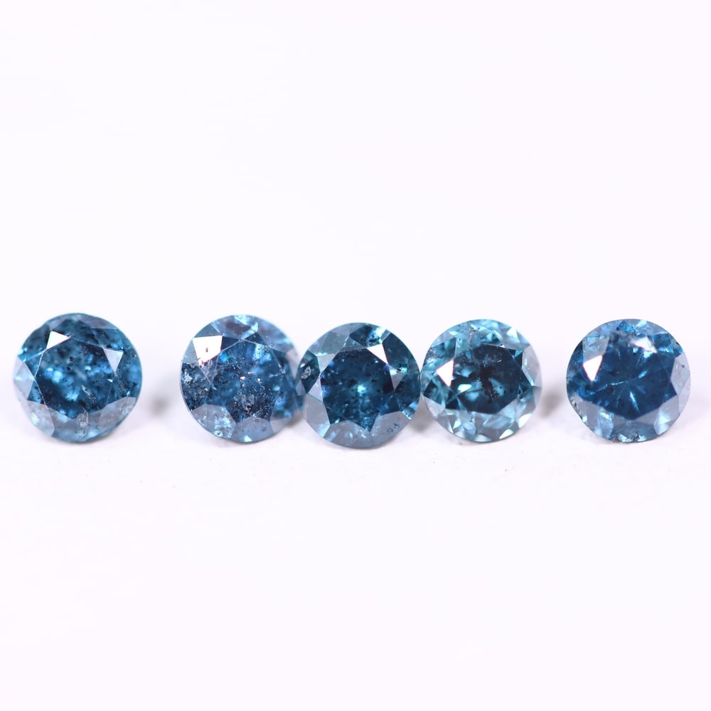 0.45ct 5pcs Blue Round Diamond 2.8mm - Natural Diamond, Loose Diamond, 455DD: Ksmith Heritage Auctioneers Subject: Natural Diamond Origin: Africa Treatment: HPHT