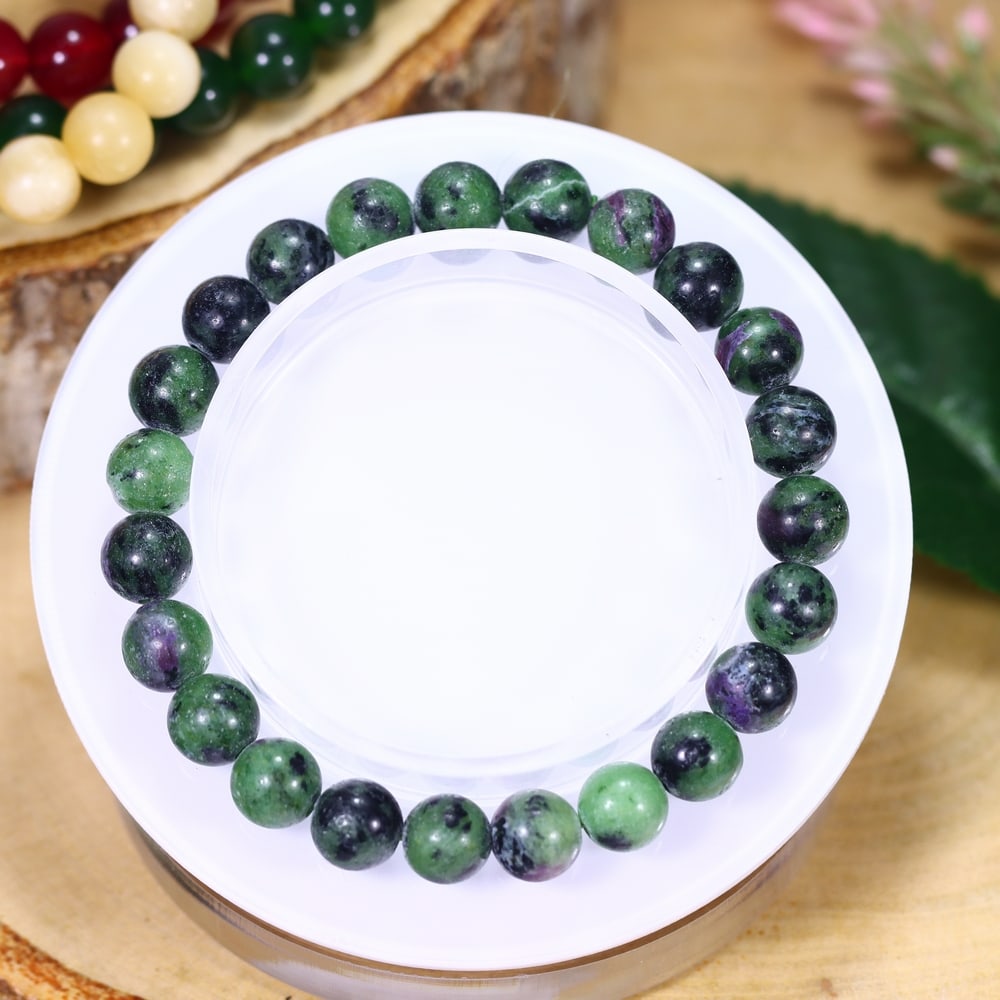 10.95g Ruby Zoisite Bracelet - Polished Beads, 822B: Ksmith Heritage Auctioneers Subject: Natural Ruby Zoisite Carat Weight: 20.95g