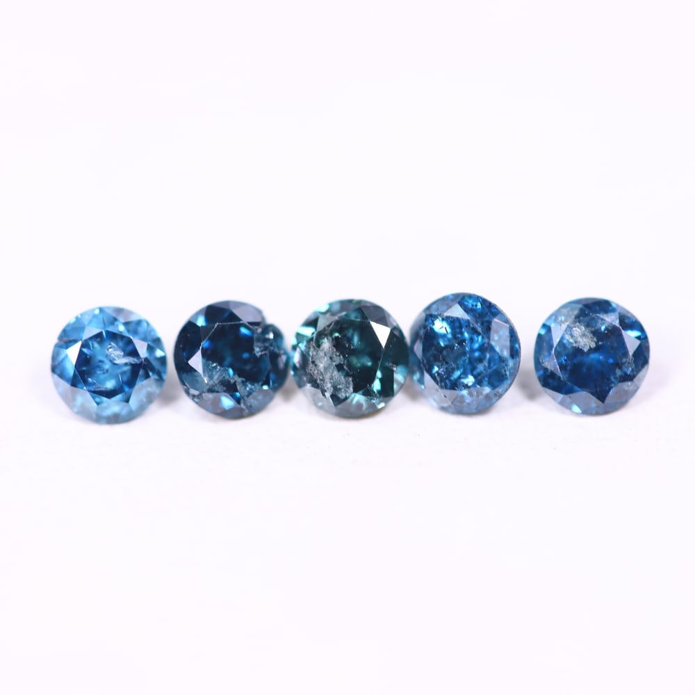 0.45ct 5pcs Blue Round Diamond 2.8mm - Natural Diamond, Loose Diamond, 575DD: Ksmith Heritage Auctioneers Subject: Natural Diamond Origin: Africa Treatment: HPHT