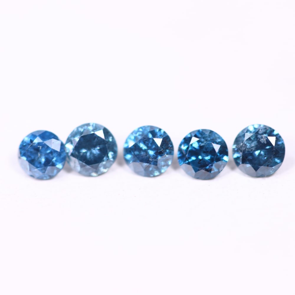 0.45ct 5pcs Blue Round Diamond 2.8mm - Natural Diamond, Loose Diamond, 479DD: Ksmith Heritage Auctioneers Subject: Natural Diamond Origin: Africa Treatment: HPHT
