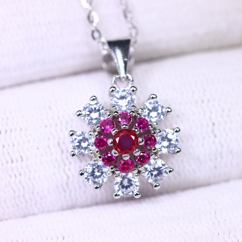 18inches Necklace Pink & White Simulated CZ - 925 Sterling Silver , 905E: Ksmith Heritage Auctioneers Subject: Natural Pink & White Simulated CZ Origin: Thailand Carat Weight: 3.29g Dimension: Gemstone 2mm Type: Necklace