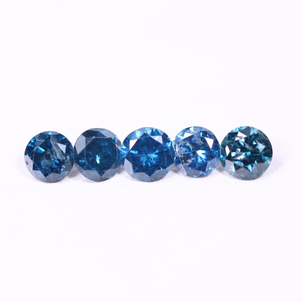 0.45ct 5pcs Blue Round Diamond 2.8mm - Natural Diamond, Loose Diamond, 509DD: Ksmith Heritage Auctioneers Subject: Natural Diamond Origin: Africa Treatment: HPHT