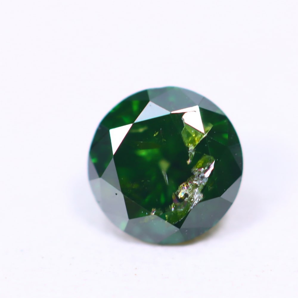 0.41ct Green Diamond 4.7mm - Natural Diamond, Loose Diamond, 578D: Ksmith Heritage Auctioneers Subject: Natural Diamond Origin: Africa Treatment: HPHT