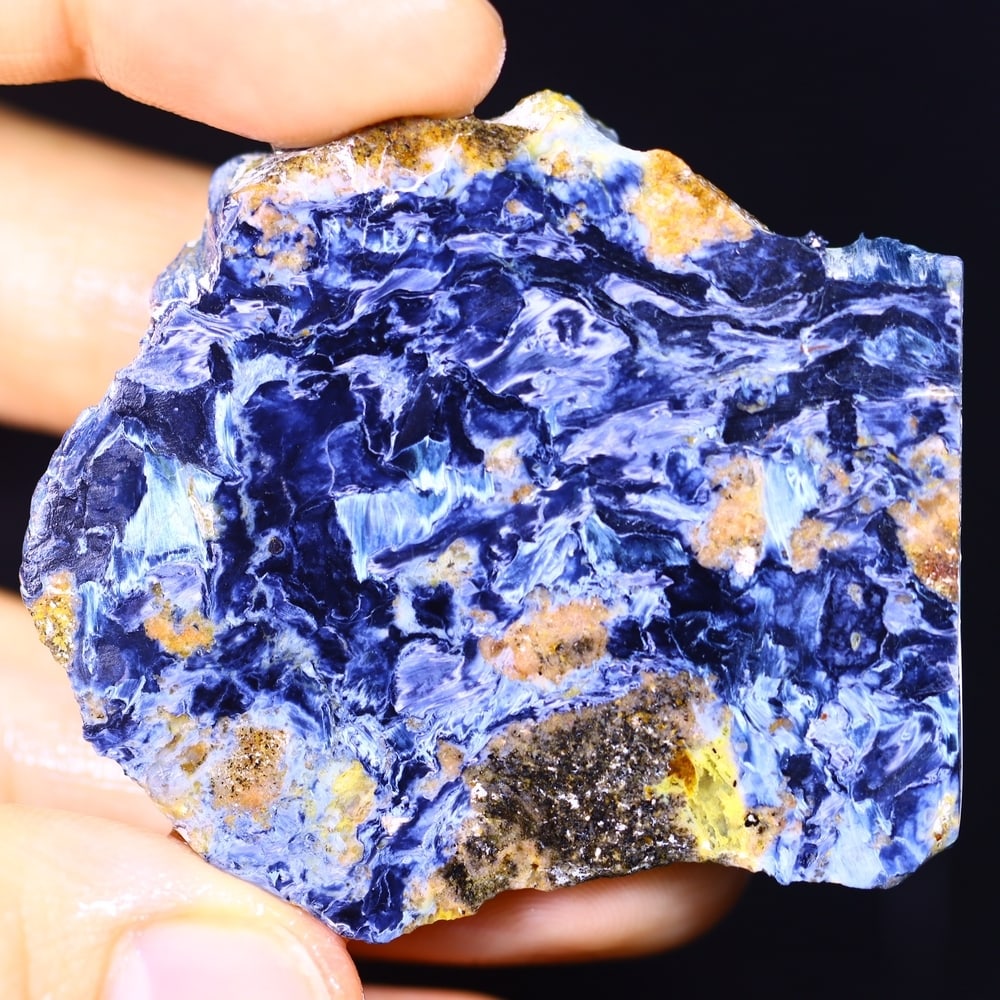 91.04Ct Pietersite Slab - Gemstone Crystal - Freeform Slice, 1051B: Ksmith Heritage Auctioneers Subject: Natural Pietersite Origin: Namibia, South Africa Carat Weight: 91.04Ct Dimension: 50.3 x 43.5 x 5.2 mm Treatment: Natural Untreated Shape: