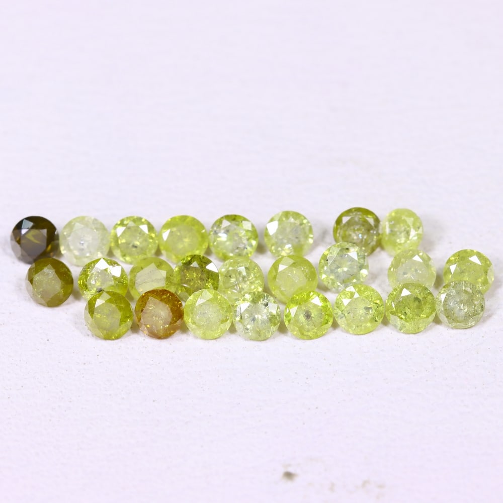 1.06ct 25pcs Unheated Fancy Diamond 2.1mm - Natural Diamond, Loose Diamond, 264DD: Ksmith Heritage Auctioneers Subject: Natural Diamond Origin: Africa Treatment: Unheated