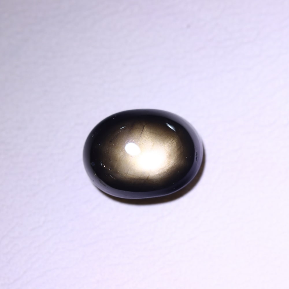 *3.95Ct 6 Rays Black Star Sapphire - Polished Cabochon, 1095B (1 of 4)
