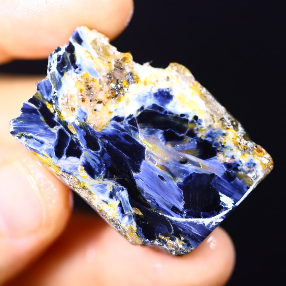 46.10Ct Pietersite Slab - Gemstone Crystal - Freeform Slice , 354E: Ksmith Heritage Auctioneers Subject: Natural Pietersite Origin: Namibia, South Africa Carat Weight: 46.10Ct Dimension: 38 x 26.3 x 4.9mm Treatment: Natural Untreated Shape: