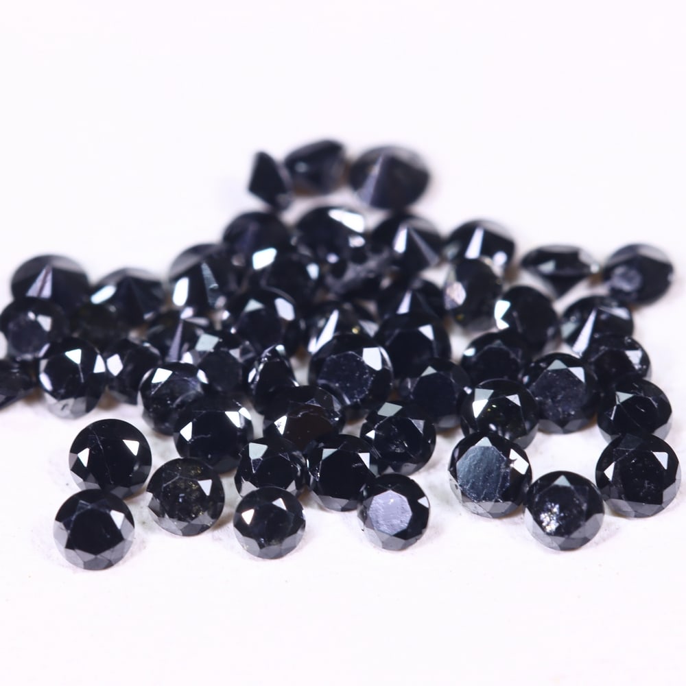 1.21ct 50pcs Black Diamond Lot 1.6mm-1.9mm - Natural Diamond, Loose Diamond, 45DD: Ksmith Heritage Auctioneers Subject: Natural Diamond Origin: Africa Treatment: Heated