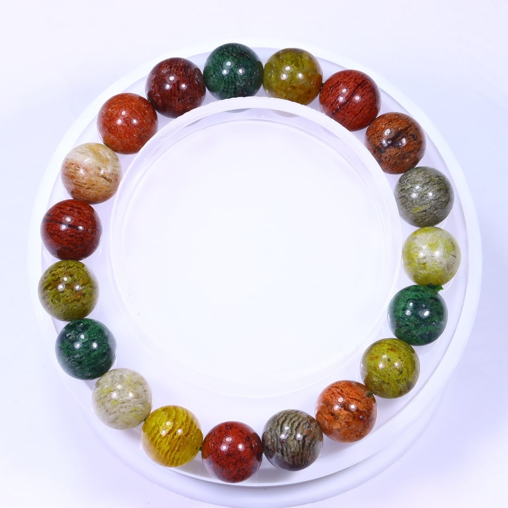 31g Jasper Bracelet - Polished Beads , 342E: Ksmith Heritage Auctioneers Subject: Natural Jasper Carat Weight: 31g