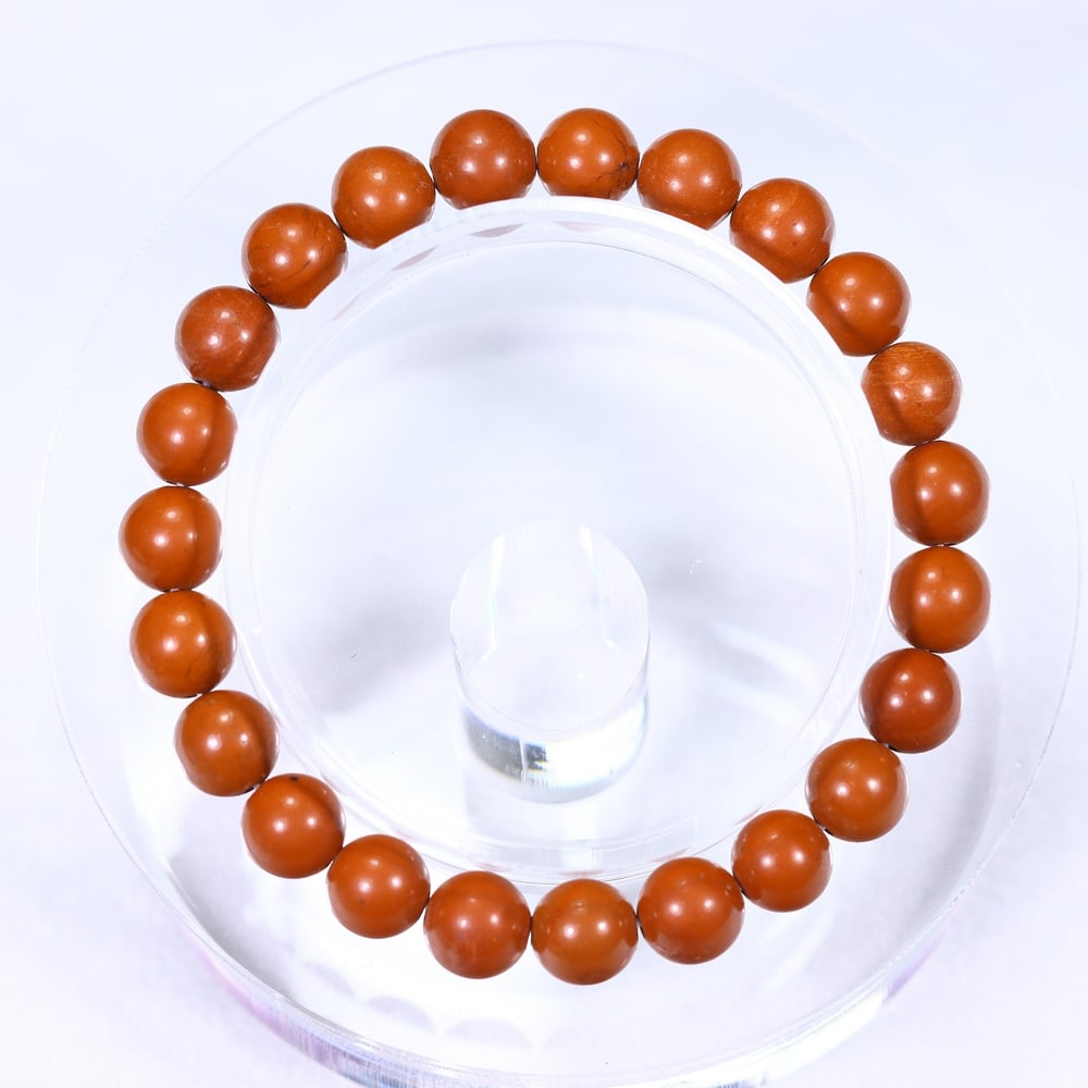 16.39g Red Jasper Bracelet - Polished Beads , 655E: Ksmith Heritage Auctioneers Subject: Natural Red Jasper Carat Weight: 16.39g