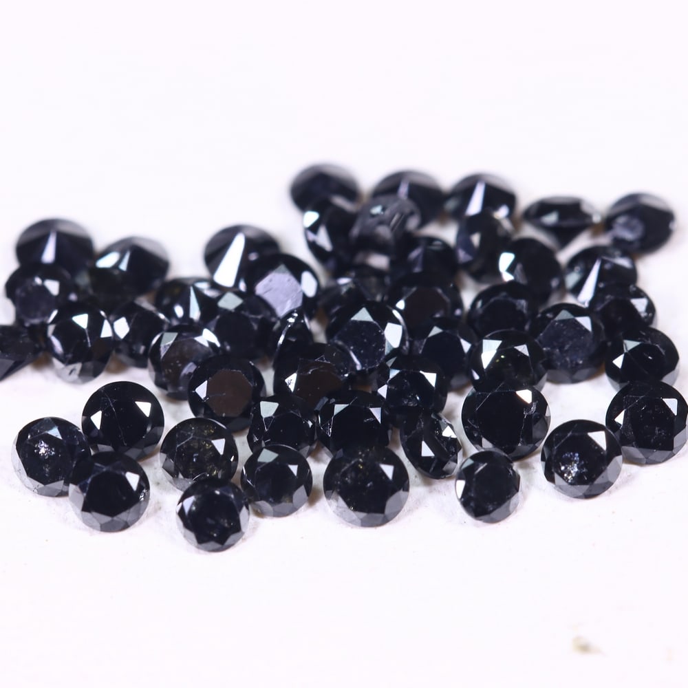 1.17ct 50pcs Black Diamond Lot 1.6mm-1.9mm - Natural Diamond, Loose Diamond, 126DD: Ksmith Heritage Auctioneers Subject: Natural Diamond Origin: Africa Treatment: Heated