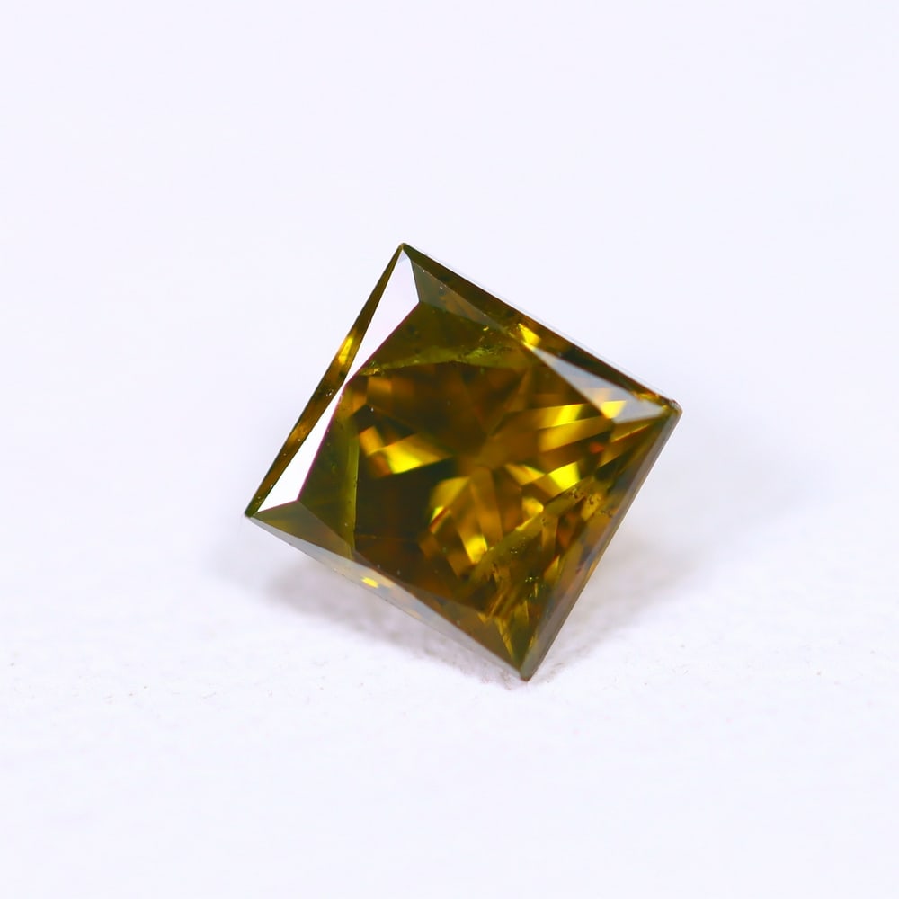 0.36ct Champagne Red Princess Cut Diamond 4.1x3.9mm - Natural Diamond, Loose Diamond, 1049D: Ksmith Heritage Auctioneers Subject: Natural Diamond Origin: Africa Treatment: Unheated