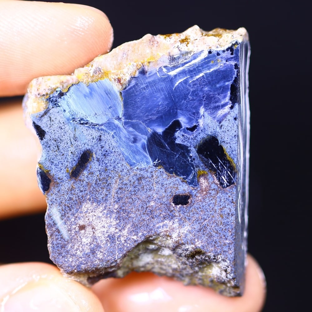 59.92Ct Pietersite Slab - Gemstone Crystal - Freeform Slice, 982B: Ksmith Heritage Auctioneers Subject: Natural Pietersite Origin: Namibia, South Africa Carat Weight: 59.92Ct Dimension: 38.4 x 32.2 x 5.6 mm Treatment: Natural Untreated Shape: