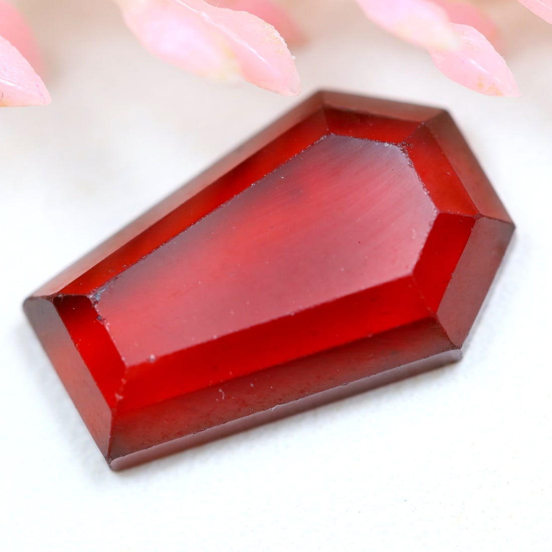 7.09CTS Natural Hessonite Garnet Step Cut for Jewelry Making, 844MZ: Ksmith Jewels Global Welcome to our auction house, today auction brought to you by Ksmith Jewels Global based in Penang, Malaysia specialize in all kinds of opal and color gemstone both in manufacturi