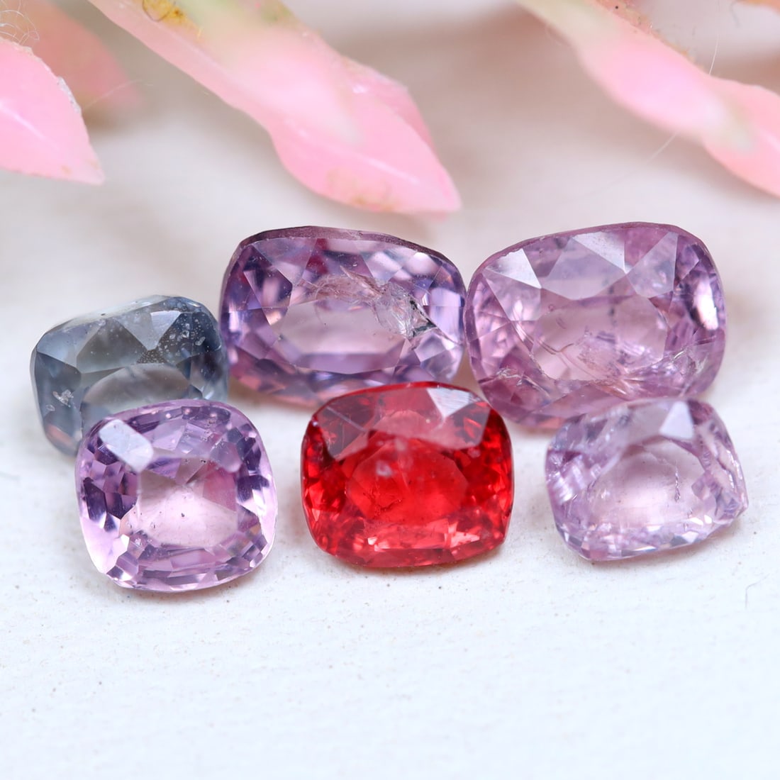 2.93Ct Natural Multi Color Cushion Burmese Spinel in Lot, 1249MZ: Ksmith Jewels Global Welcome to our auction house, today auction brought to you by Ksmith Jewels Global based in Penang, Malaysia specialize in all kinds of opal and color gemstone both in manufacturi