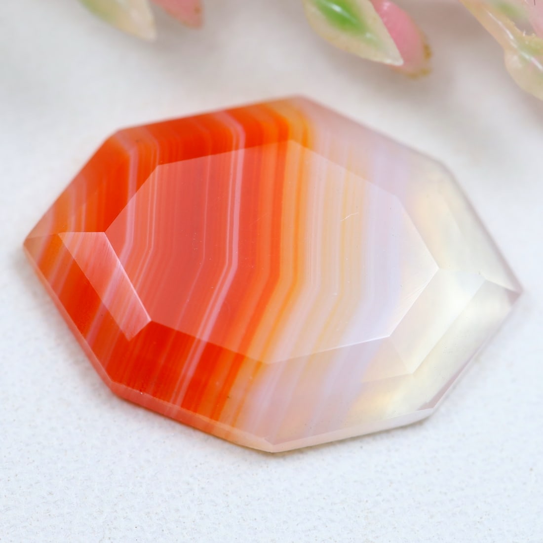 5.56Ct Natural Red Banded Agate - Step Cut Gemstone, 341MZ: Ksmith Jewels Global Welcome to our auction house, today auction brought to you by Ksmith Jewels Global based in Penang, Malaysia specialize in all kinds of opal and color gemstone both in manufacturi