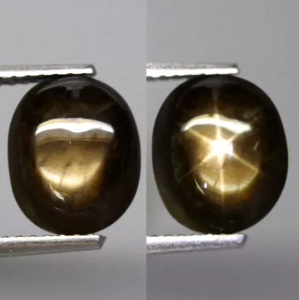 Star Sapphire 4.08Ct Natural Greenish 6 Rays Gold Star Sapphire, 1165B: Ksmith Jewels Global Welcome to our auction house, today auction brought to you by Ksmith Jewels Global based in Penang, Malaysia specialize in all kinds of opal and color gemstone both in manufacturi