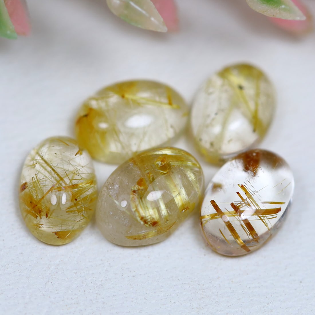 Quartz 4.60Ct Natural Golden Rutiled Quartz Cabochon Lots, 815MZ: Ksmith Jewels Global Welcome to our auction house, today auction brought to you by Ksmith Jewels Global based in Penang, Malaysia specialize in all kinds of opal and color gemstone both in manufacturi