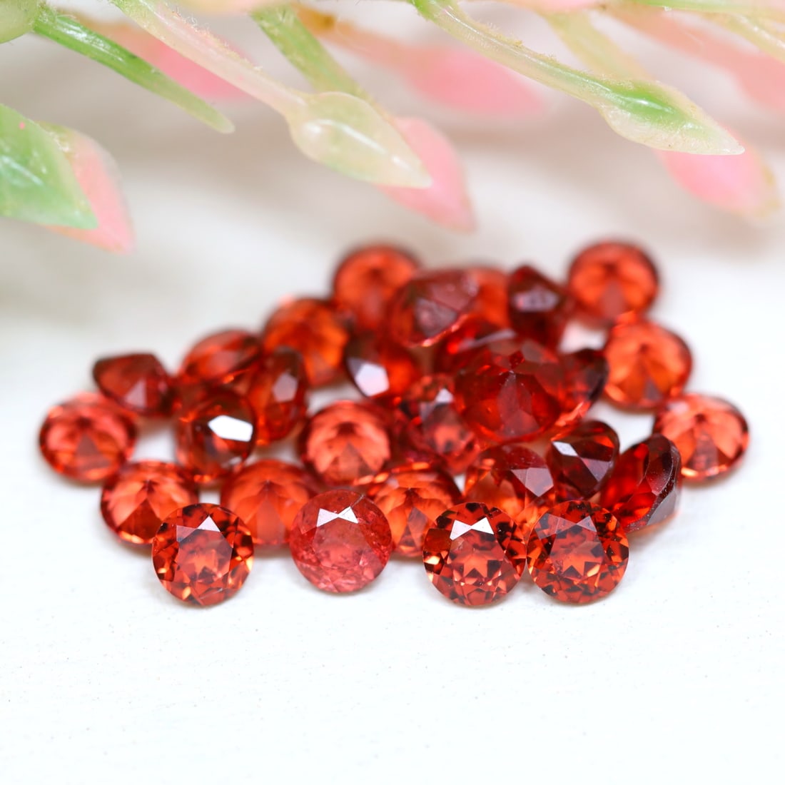 3.27Ct Natural Wholesale Unheated Red Garnet Lot - Ceylon Gemstone - Round Faceted, 791MZ: Ksmith Jewels Global Welcome to our auction house, today auction brought to you by Ksmith Jewels Global based in Penang, Malaysia specialize in all kinds of opal and color gemstone both in manufacturi