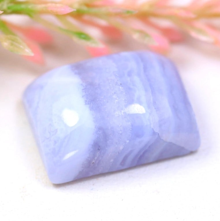 20.69Cts Natural Blue Lace Agate Untreated Glossy Cabochon, 280B: Ksmith Jewels Global Welcome to our auction house, today auction brought to you by Ksmith Jewels Global based in Penang, Malaysia specialize in all kinds of opal and color gemstone both in manufacturi