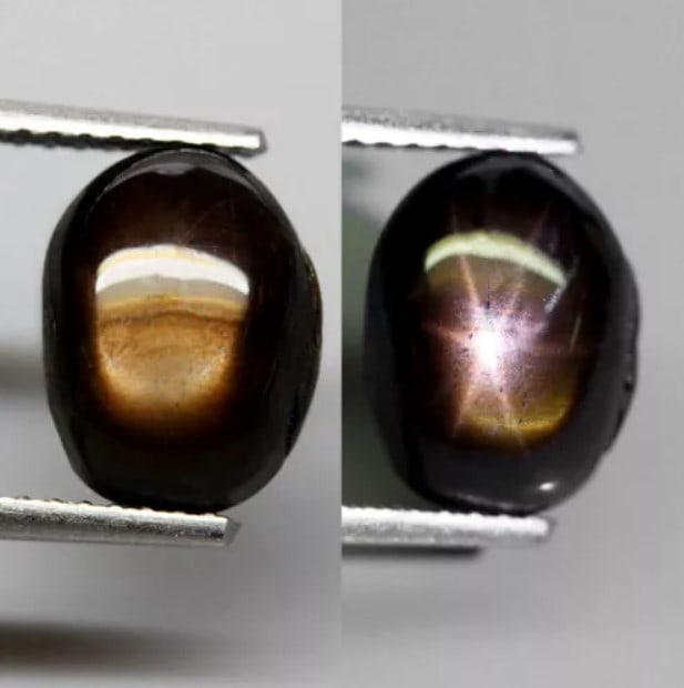 Star Sapphire 4.13Ct Natural Greenish 6 Rays Gold Star Sapphire, 1155B: Ksmith Jewels Global Welcome to our auction house, today auction brought to you by Ksmith Jewels Global based in Penang, Malaysia specialize in all kinds of opal and color gemstone both in manufacturi