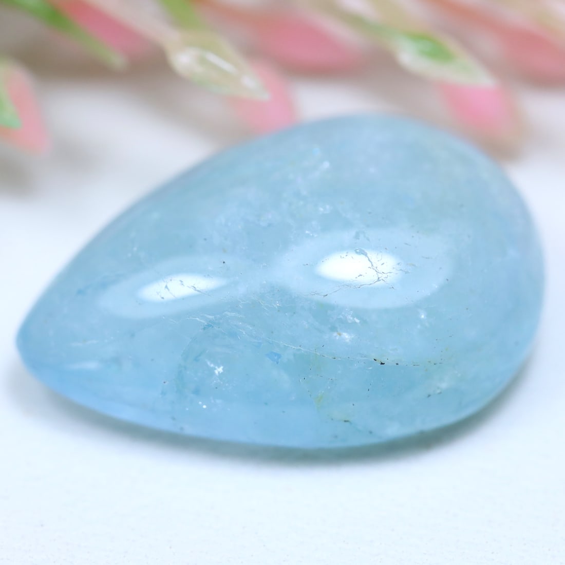 Aquamarine 14.13t Natural Blue Aquamarine Smooth Cabochon (OT6982), 894A: Ksmith Jewels Global Welcome to our auction house, today auction brought to you by Ksmith Jewels Global based in Penang, Malaysia specialize in all kinds of opal and color gemstone both in manufacturi