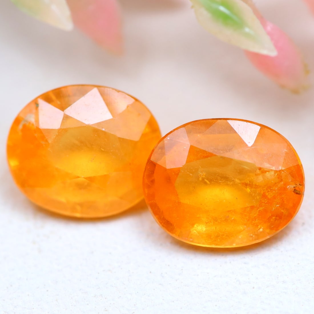 2.20Ct Natural Fanta Orange Spessartite Garnet Oval Faceted for Jewelry Making, 587A: Ksmith Jewels Global Welcome to our auction house, today auction brought to you by Ksmith Jewels Global based in Penang, Malaysia specialize in all kinds of opal and color gemstone both in manufacturi