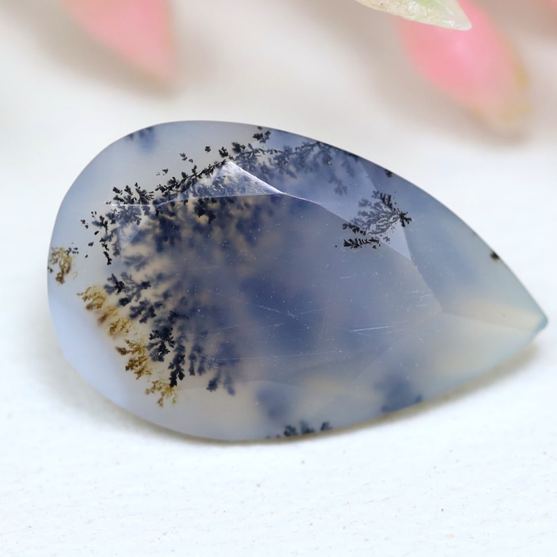 Dendrite Opal 1.45Ct Pear Cut Natural Faceted Dendrite Opal, 480MZ: Ksmith Jewels Global Welcome to our auction house, today auction brought to you by Ksmith Jewels Global based in Penang, Malaysia specialize in all kinds of opal and color gemstone both in manufacturi