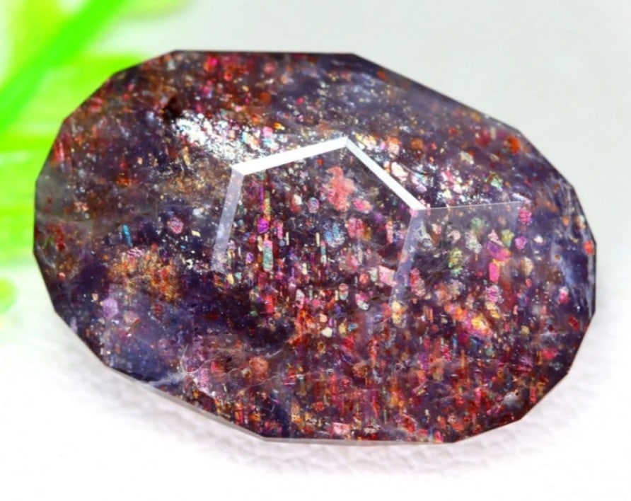 Iolite Sunstone 8.91Ct Natural Multi Color Bloodshot Iolite Sunstone, 1194B: Ksmith Jewels Global Welcome to our auction house, today auction brought to you by Ksmith Jewels Global based in Penang, Malaysia specialize in all kinds of opal and color gemstone both in manufacturi