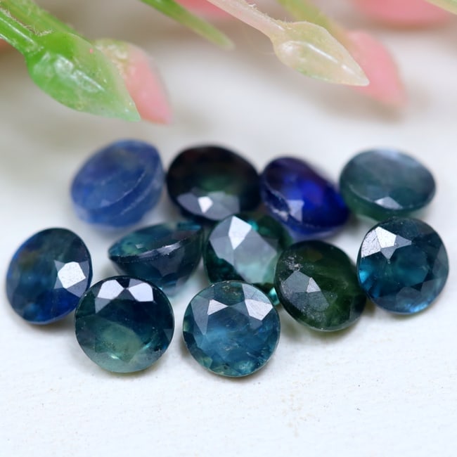 Blue Sapphire 3.96Ct Round Cut Natural Greenish Blue Color Sapphire LOT, 1139B: Ksmith Jewels Global Welcome to our auction house, today auction brought to you by Ksmith Jewels Global based in Penang, Malaysia specialize in all kinds of opal and color gemstone both in manufacturi