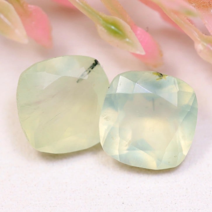 Prehnite 2.98Ct Natural Unheated Green Brazil Prehnite Pair, 1108A: Ksmith Jewels Global Welcome to our auction house, today auction brought to you by Ksmith Jewels Global based in Penang, Malaysia specialize in all kinds of opal and color gemstone both in manufacturi